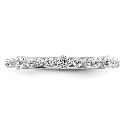 14k White Gold 1/4 Ct. Lab Grown Diamond VS/SI+ G+ Fashion Band Ring