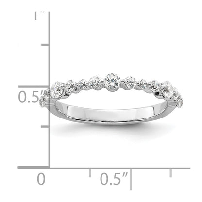 14k White Gold 1/4 Ct. Lab Grown Diamond VS/SI+ G+ Fashion Band Ring