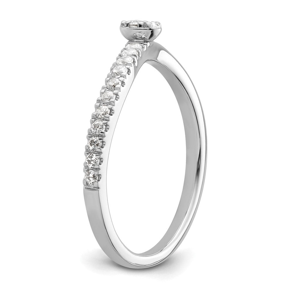 14K White Gold Lab Grown VS/SI+ G+ Diamond Two Promises Comp Promise/Band Ring Ring