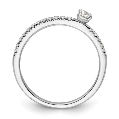 Two Promises 14k White Gold 1/4 Ct. Lab Grown Diamond VS/SI+ G+ Promise Band Ring