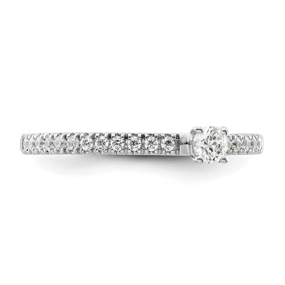 Two Promises 14k White Gold 1/4 Ct. Lab Grown Diamond VS/SI+ G+ Promise Band Ring