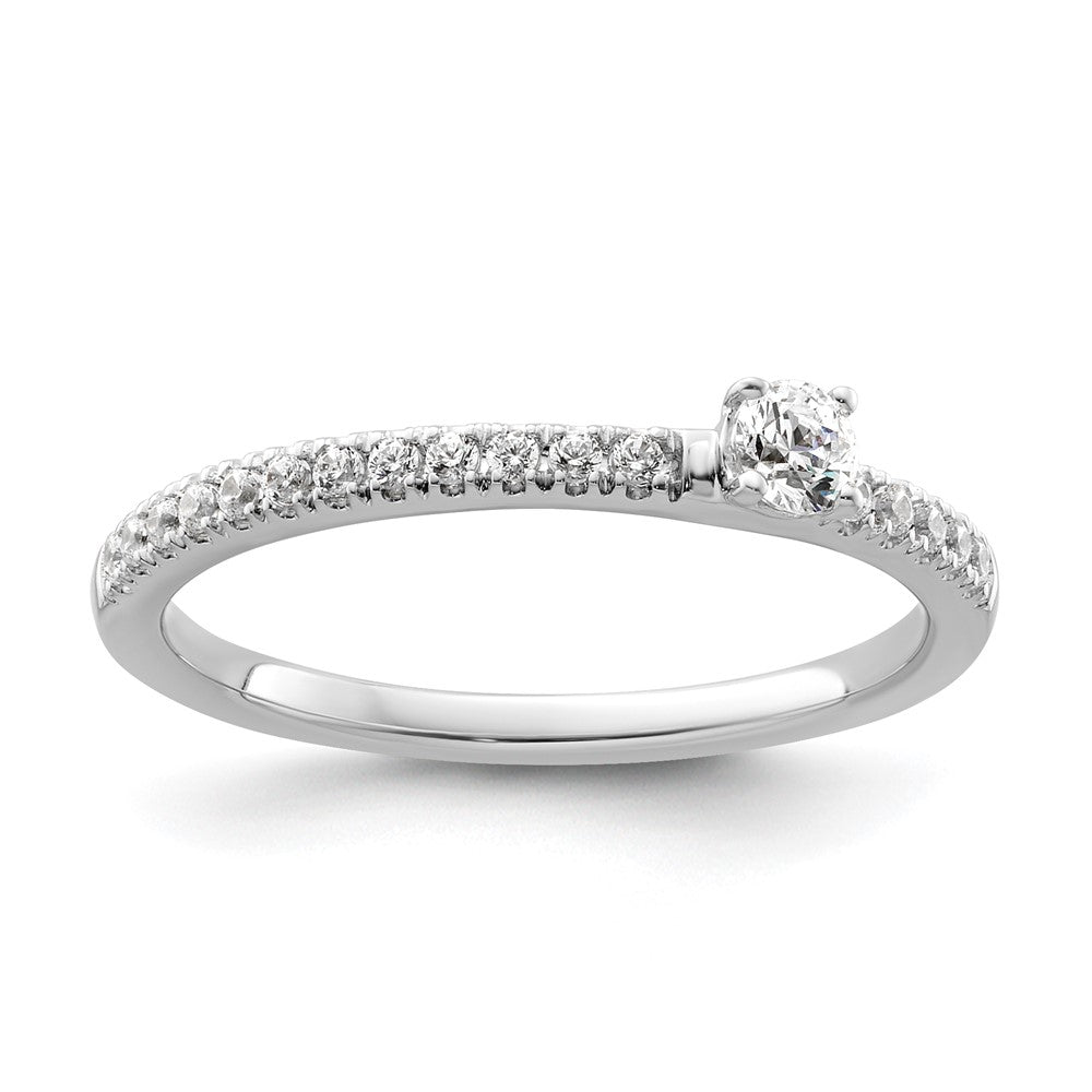 Two Promises 14k White Gold 1/4 Ct. Lab Grown Diamond VS/SI+ G+ Promise Band Ring
