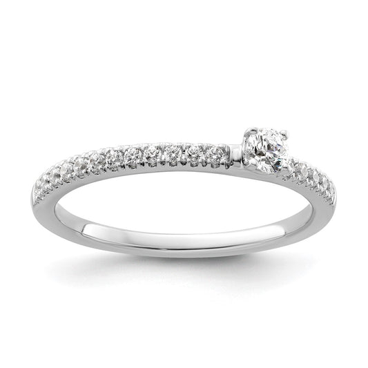 Two Promises 14k White Gold 1/4 Ct. Lab Grown Diamond VS/SI+ G+ Promise Band Ring