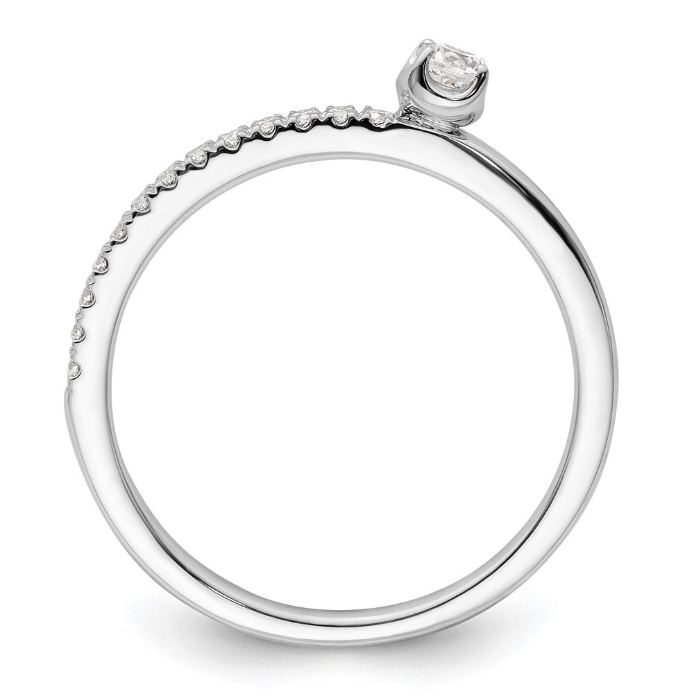 14K White Gold Lab Grown VS/SI+ G+ Diamond Two Promises Comp Promise/Band Ring Ring