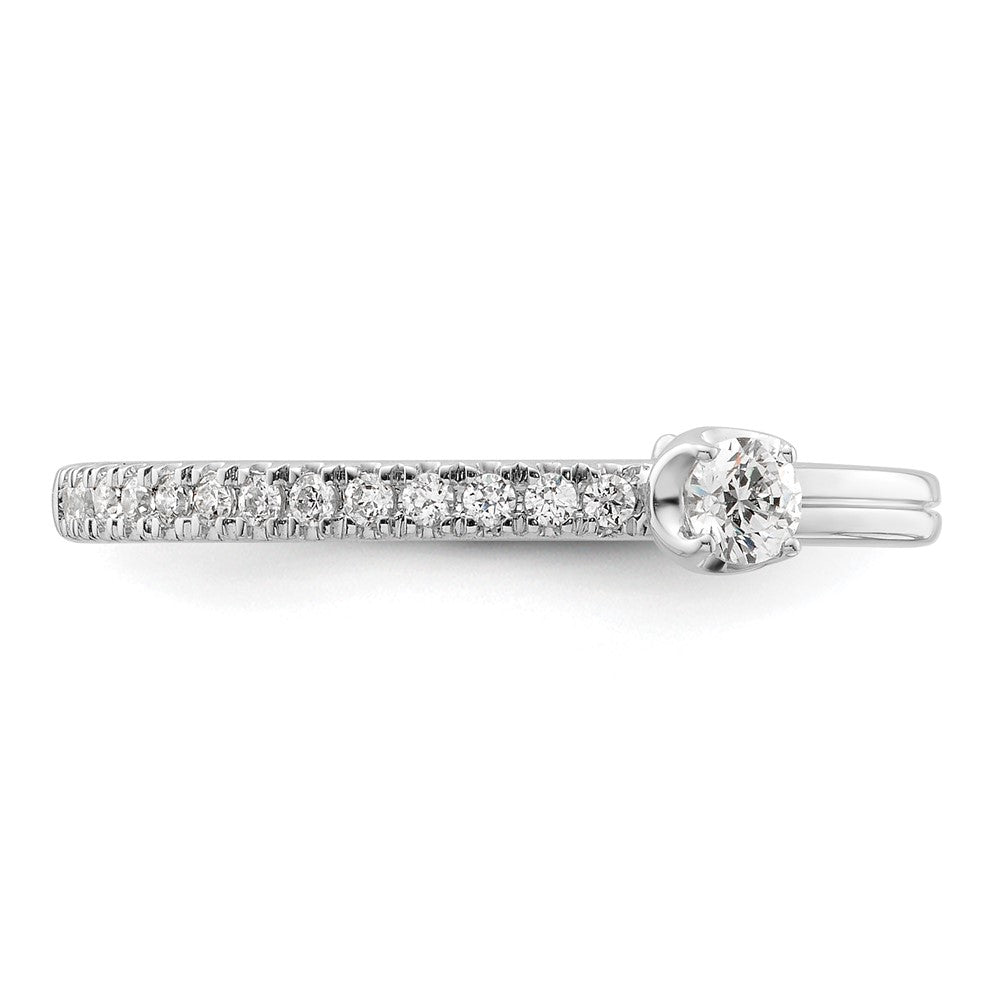 14K White Gold Lab Grown VS/SI+ G+ Diamond Two Promises Comp Promise/Band Ring Ring