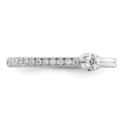 14K White Gold Lab Grown VS/SI+ G+ Diamond Two Promises Comp Promise/Band Ring Ring
