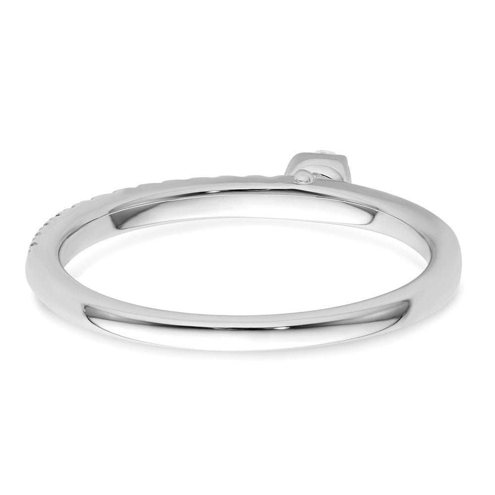 14K White Gold Lab Grown VS/SI+ G+ Diamond Two Promises Comp Promise/Band Ring Ring
