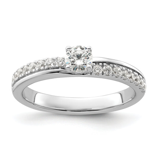 14K White Gold Lab Grown VS/SI+ G+ Diamond Two Promises Engagement Ring