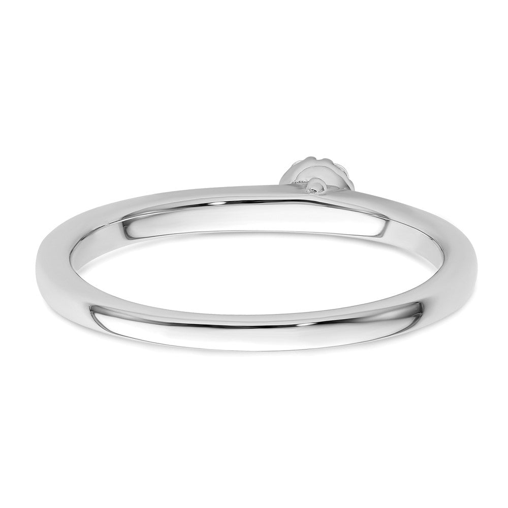 14K White Gold Lab Grown VS/SI+ G+ Diamond Two Promises Comp Promise/Band Ring Ring