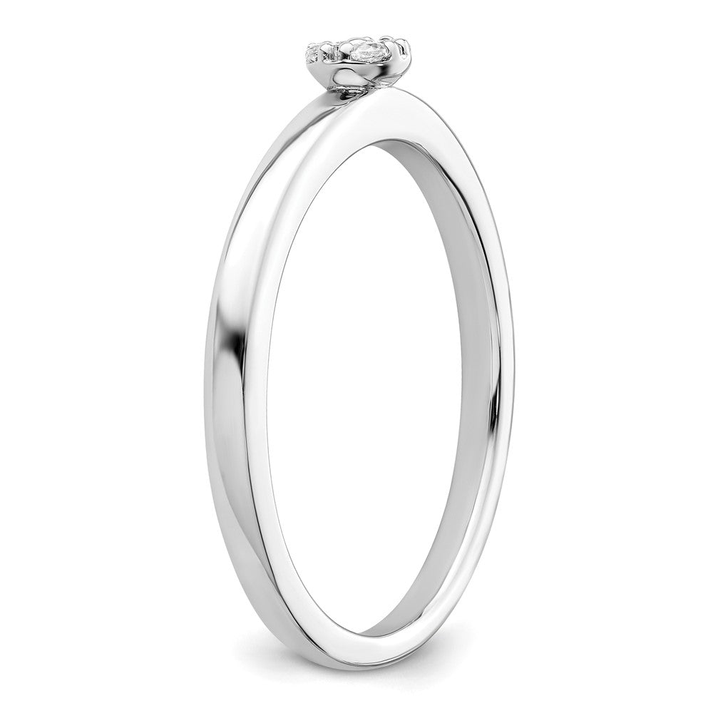 14K White Gold Lab Grown VS/SI+ G+ Diamond Two Promises Comp Promise/Band Ring Ring