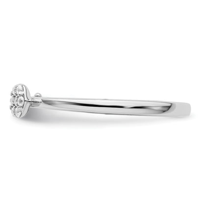 Two Promises 14k White Gold 1/15 Ct. Lab Grown Diamond VS/SI+ G+ Promise Band Ring