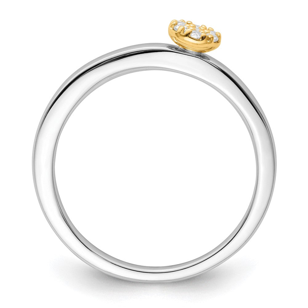 14k Two-tone Two Promises Two Tone 1/15 Ct. Lab Grown Diamond VS/SI+ G+ Promise Band Ring