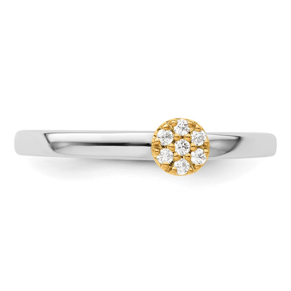 14k Two-tone Two Promises Two Tone 1/15 Ct. Lab Grown Diamond VS/SI+ G+ Promise Band Ring