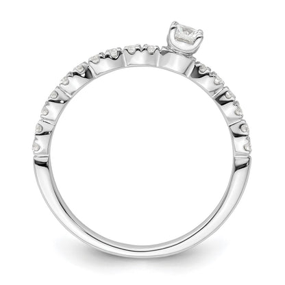 Two Promises 14k White Gold 3/8 Ct. Lab Grown Diamond VS/SI+ G+ Promise Band Ring