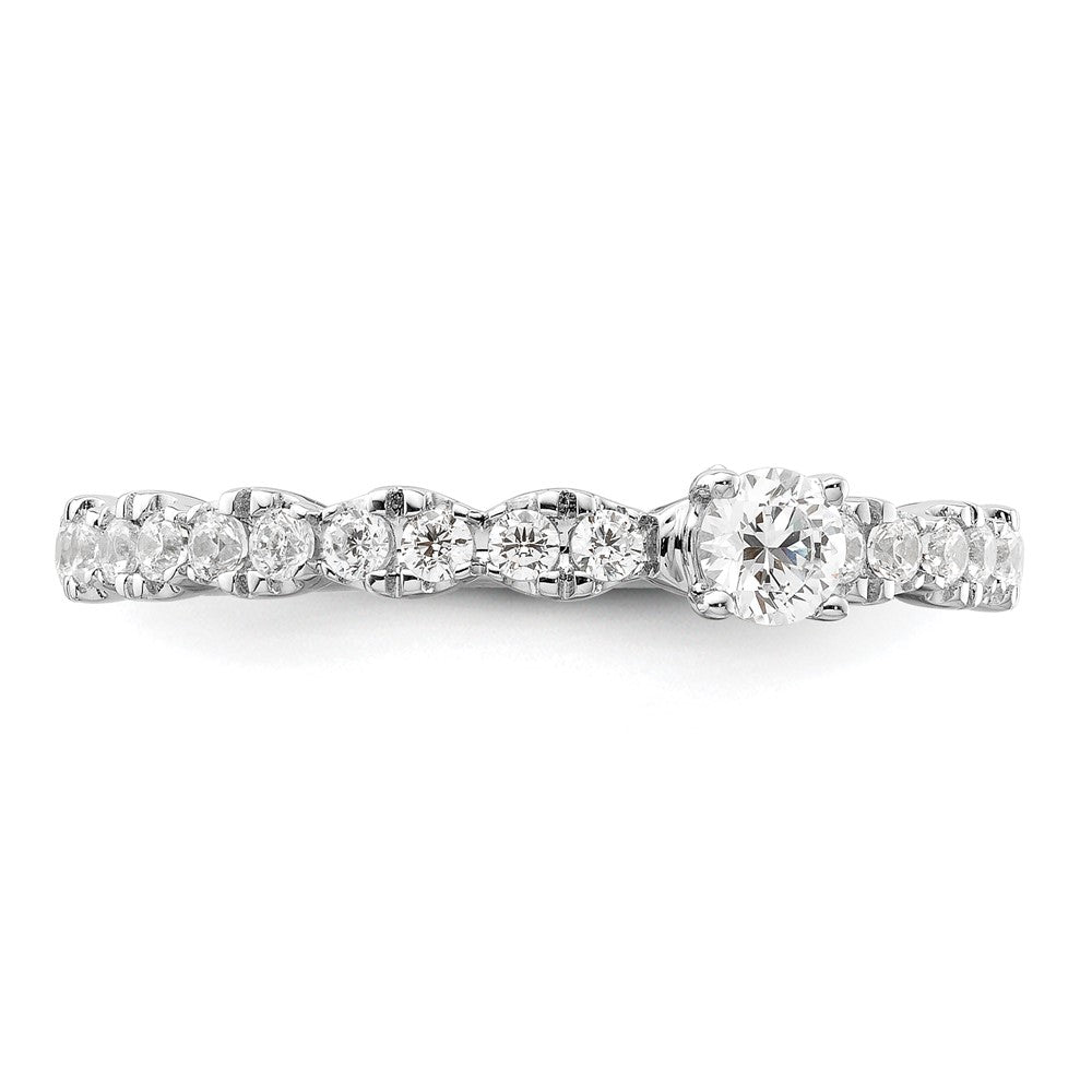 Two Promises 14k White Gold 3/8 Ct. Lab Grown Diamond VS/SI+ G+ Promise Band Ring