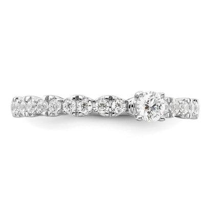 Two Promises 14k White Gold 3/8 Ct. Lab Grown Diamond VS/SI+ G+ Promise Band Ring