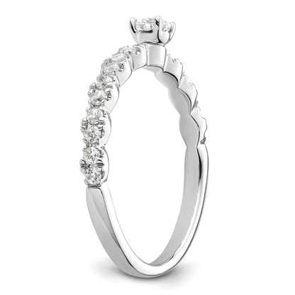 Two Promises 14k White Gold 3/8 Ct. Lab Grown Diamond VS/SI+ G+ Promise Band Ring