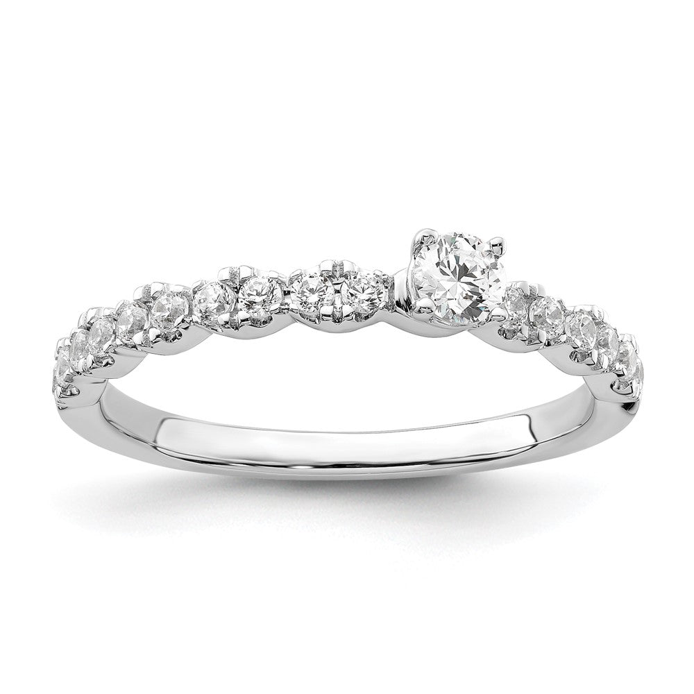 Two Promises 14k White Gold 3/8 Ct. Lab Grown Diamond VS/SI+ G+ Promise Band Ring
