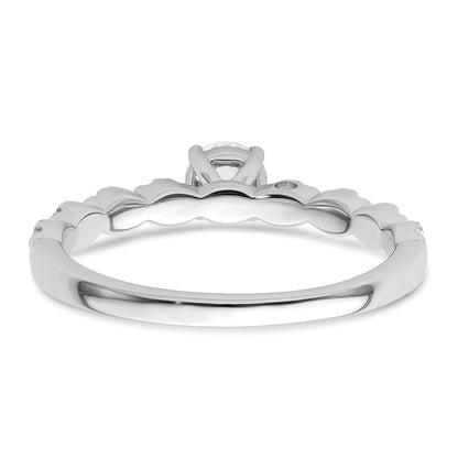Two Promises 14k White Gold 5/8 Ct. Lab Grown Diamond VS/SI+ G+ Petite Engagement Ring