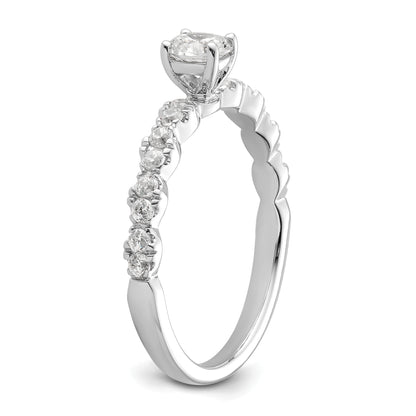 Two Promises 14k White Gold 5/8 Ct. Lab Grown Diamond VS/SI+ G+ Petite Engagement Ring