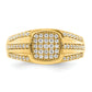 14k Yellow Gold 3/4 Ct. Lab Grown Diamond VS/SI+ G+ Men's Ring