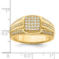 14k Yellow Gold 3/4 Ct. Lab Grown Diamond VS/SI+ G+ Men's Ring