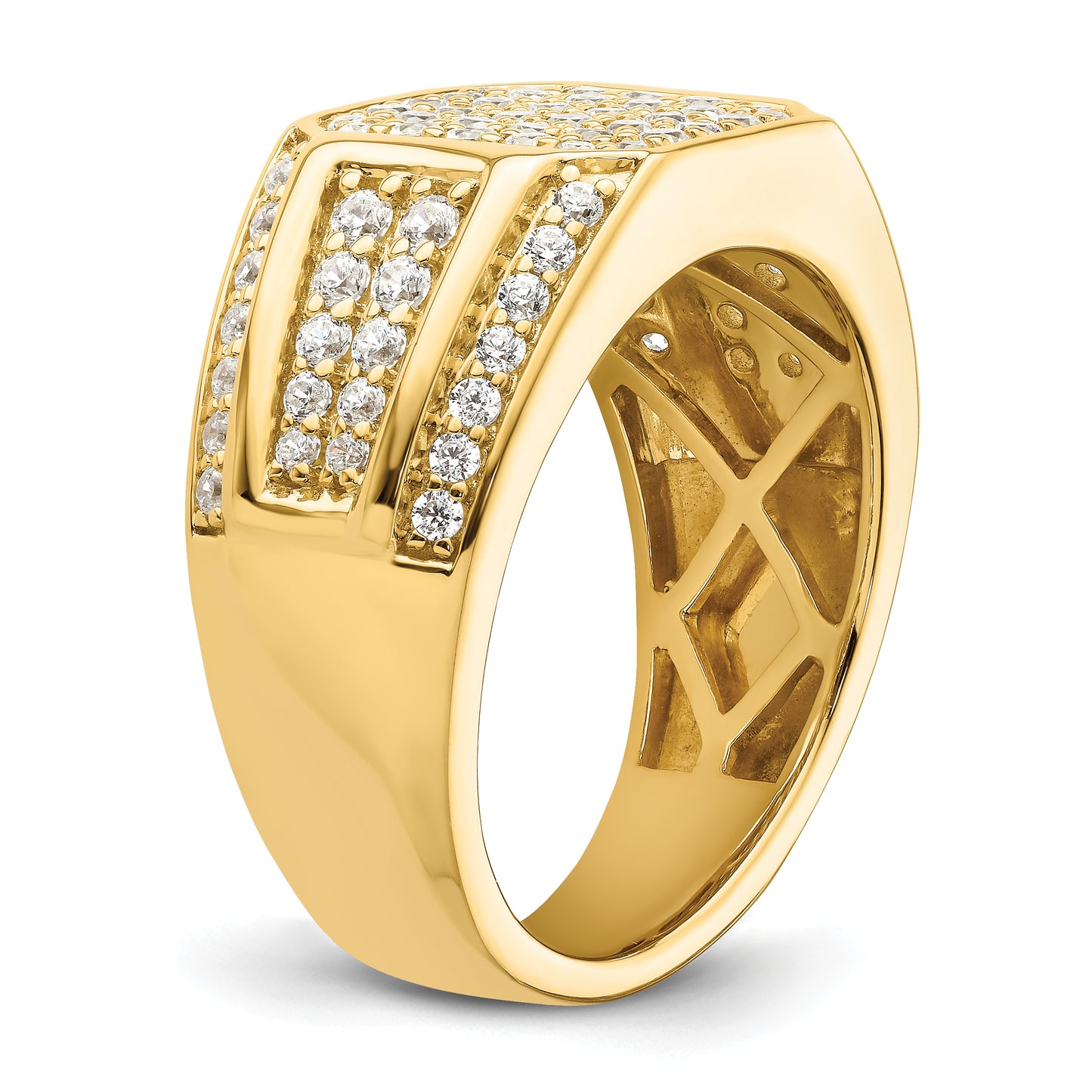 14k Yellow Gold 1/3 Ct. Lab Grown Diamond VS/SI+ G+ Men's Ring