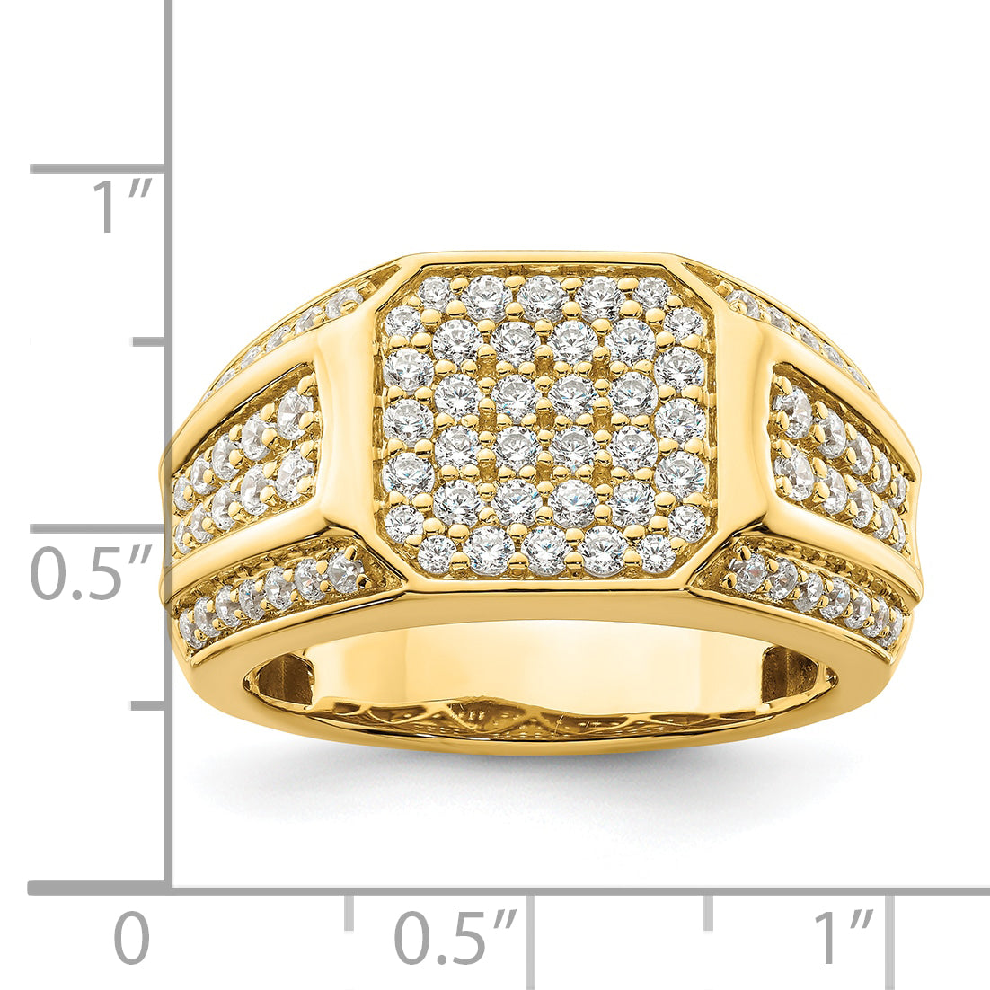 14k Yellow Gold 1/3 Ct. Lab Grown Diamond VS/SI+ G+ Men's Ring