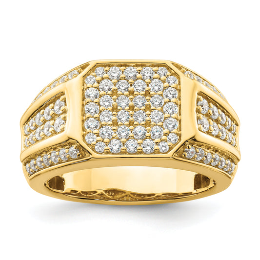 14k Yellow Gold 1/3 Ct. Lab Grown Diamond VS/SI+ G+ Men's Ring