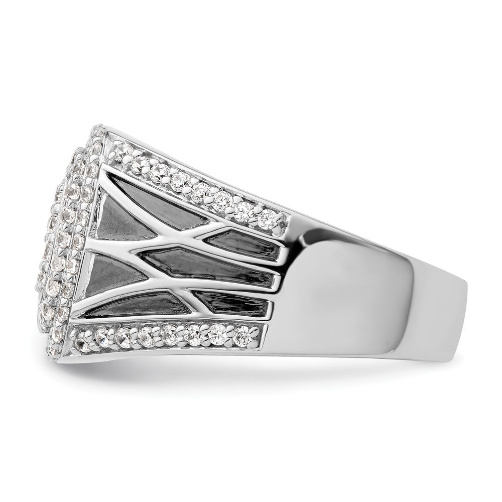 14k White Gold 1 1/8 Ct. Lab Grown Diamond VS/SI+ G+ Side Design Men's Ring