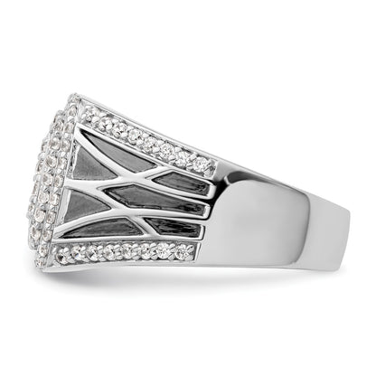 14k White Gold 1 1/8 Ct. Lab Grown Diamond VS/SI+ G+ Side Design Men's Ring