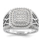 14k White Gold 1 1/8 Ct. Lab Grown Diamond VS/SI+ G+ Side Design Men's Ring