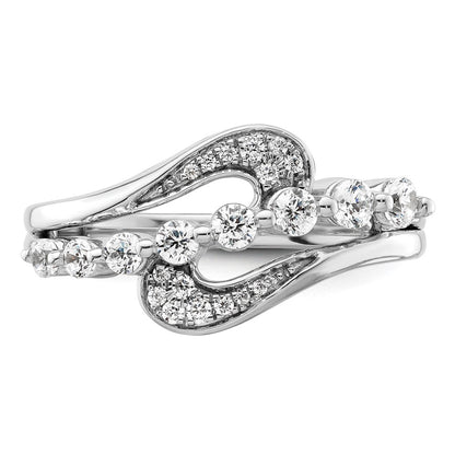 14k White Gold 1 1/5 Ct. Lab Grown Diamond VS/SI+ G+ Complete Fashion Ring