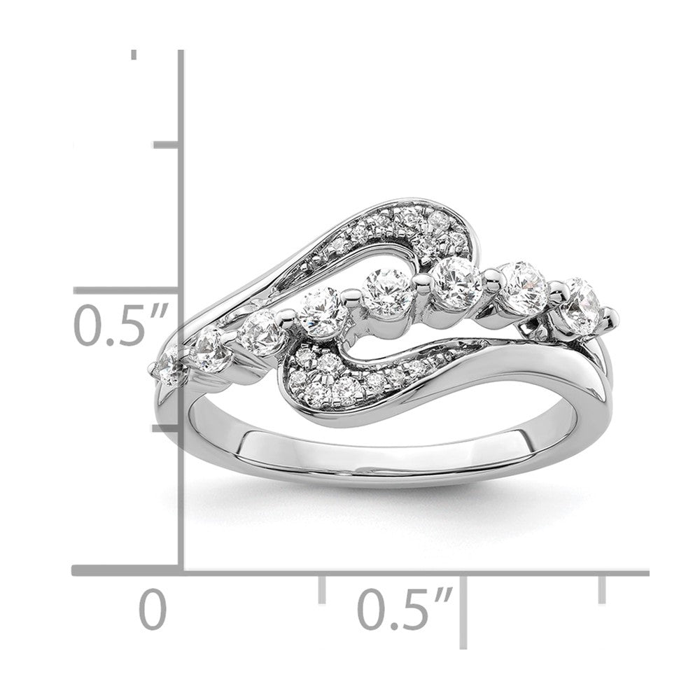 14k White Gold 1 1/5 Ct. Lab Grown Diamond VS/SI+ G+ Complete Fashion Ring