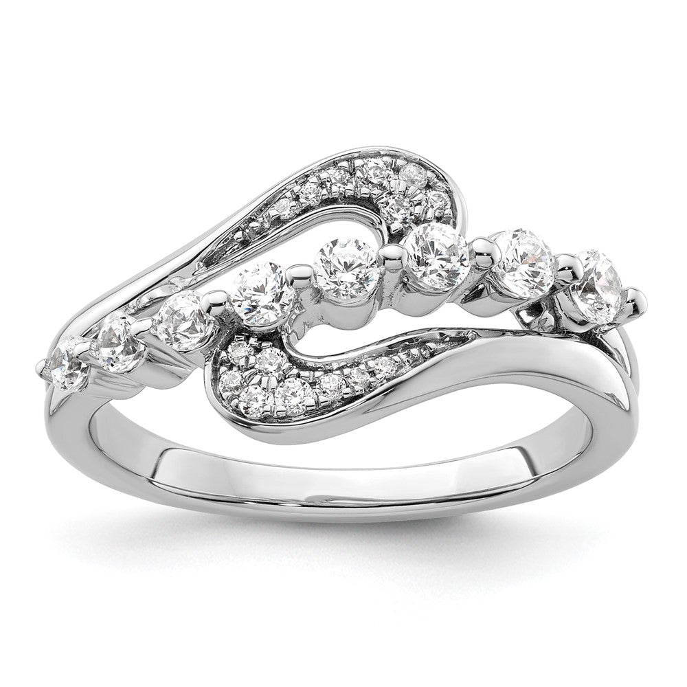 14k White Gold 1 1/5 Ct. Lab Grown Diamond VS/SI+ G+ Complete Fashion Ring