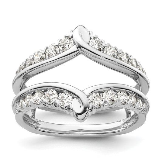 14k White Gold 3/4 Ct. Lab Grown Diamond VS/SI+ G+ Ring Guard