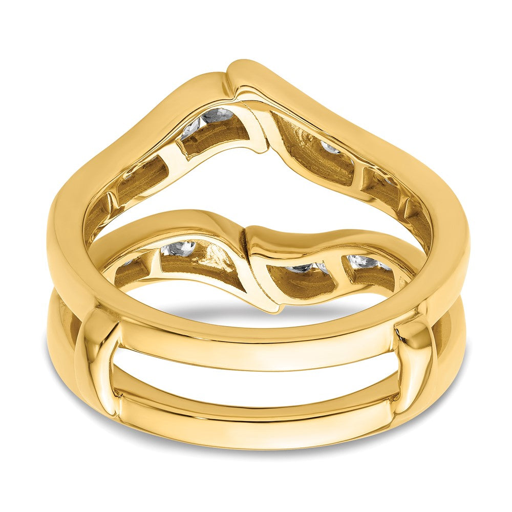 14k Yellow Gold 5/8 Ct. Lab Grown Diamond VS/SI+ G+ Complete Ring Guard