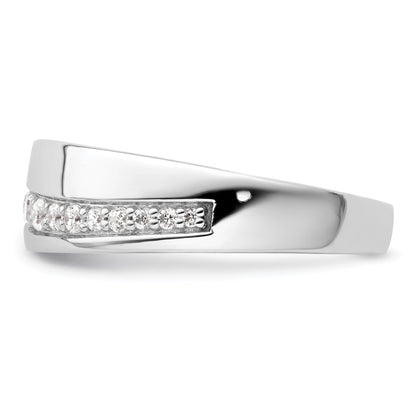 14K White Gold True Origin Men'S 3/8 Carat Lab Grown Diamond Vs D E F Band