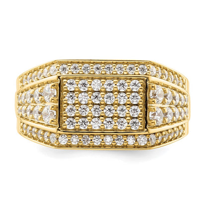 14k Yellow Gold 1 3/8 Ct. Lab Grown Diamond VS/SI+ G+ Men's Ring