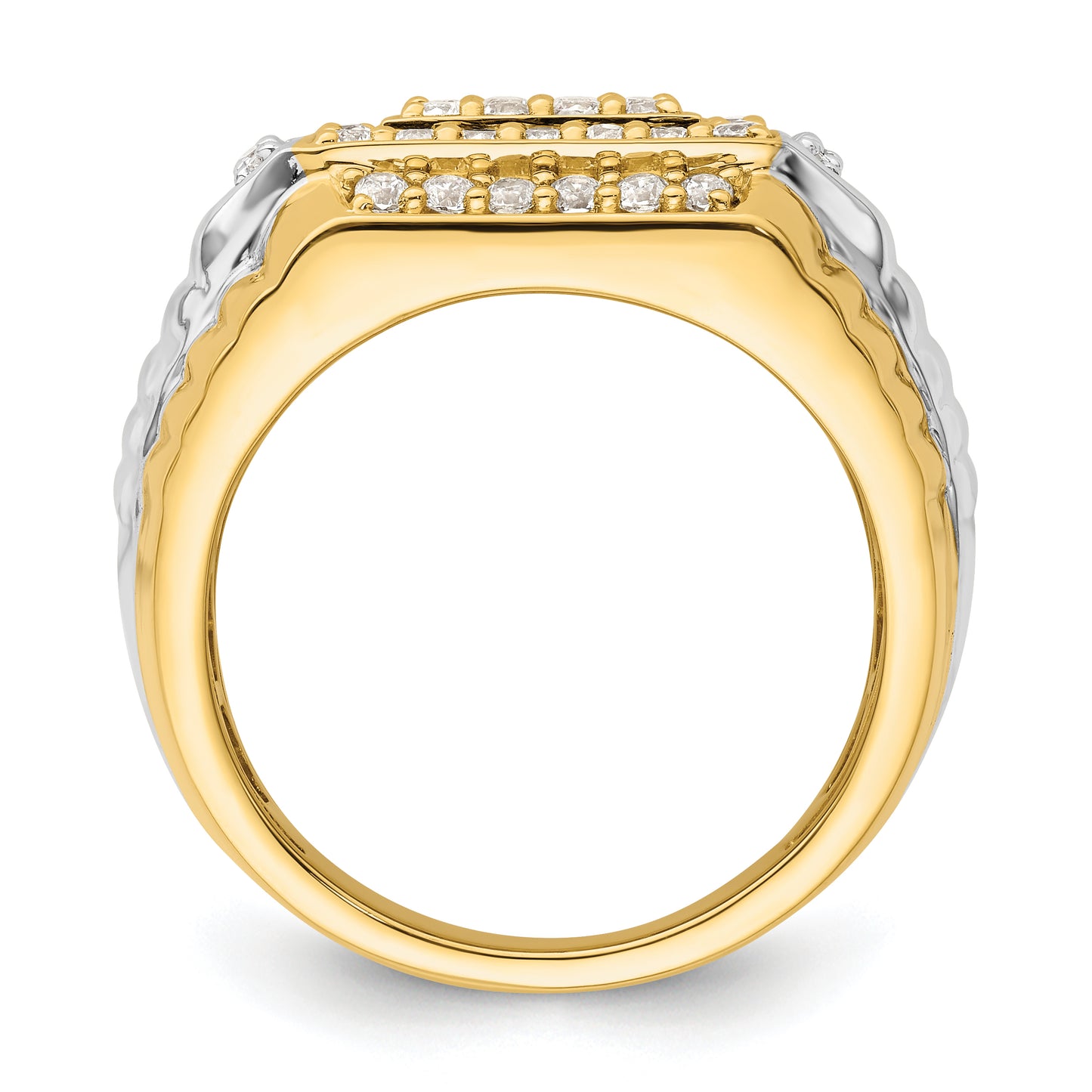 14k Two-Tone 1 Ct. Lab Grown Diamond VS/SI+ G+ Men's Ring