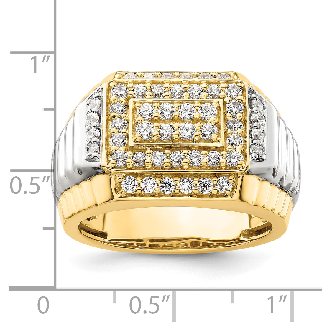 14k Two-Tone 1 Ct. Lab Grown Diamond VS/SI+ G+ Men's Ring