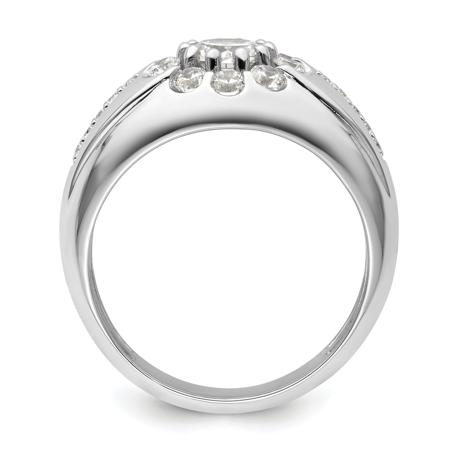 14k White Gold 1 1/2 Ct. Lab Grown Diamond VS/SI+ G+ Men's Ring