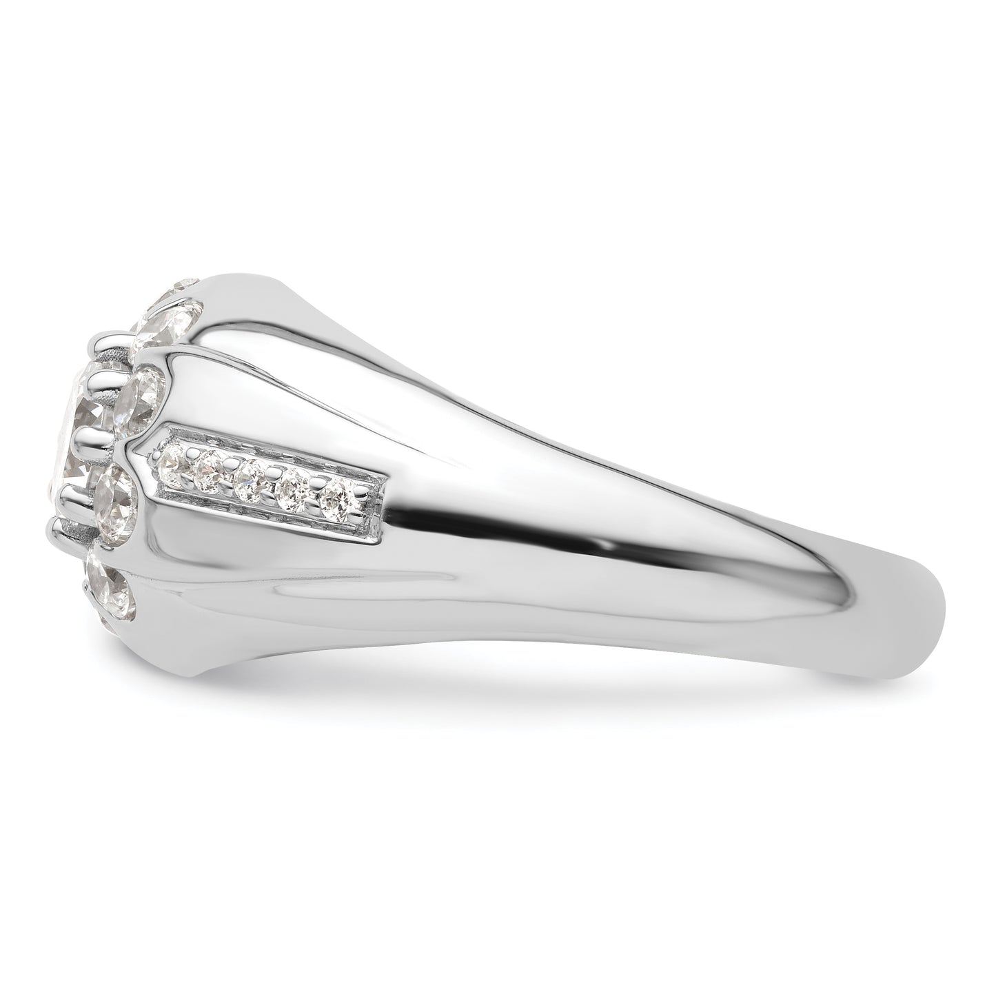 14k White Gold 1 1/2 Ct. Lab Grown Diamond VS/SI+ G+ Men's Ring