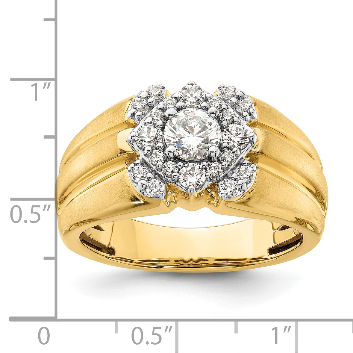 14k Two-Tone 1 Ct. Lab Grown Diamond VS/SI+ G+ Men's Ring