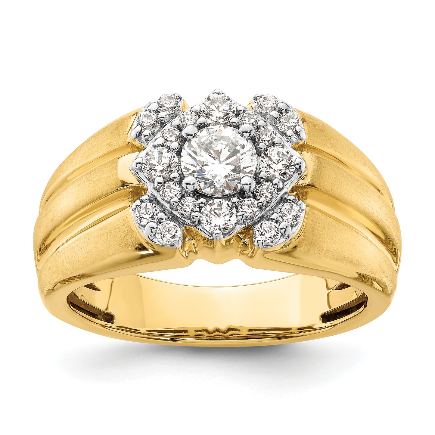 14k Two-Tone 1 Ct. Lab Grown Diamond VS/SI+ G+ Men's Ring