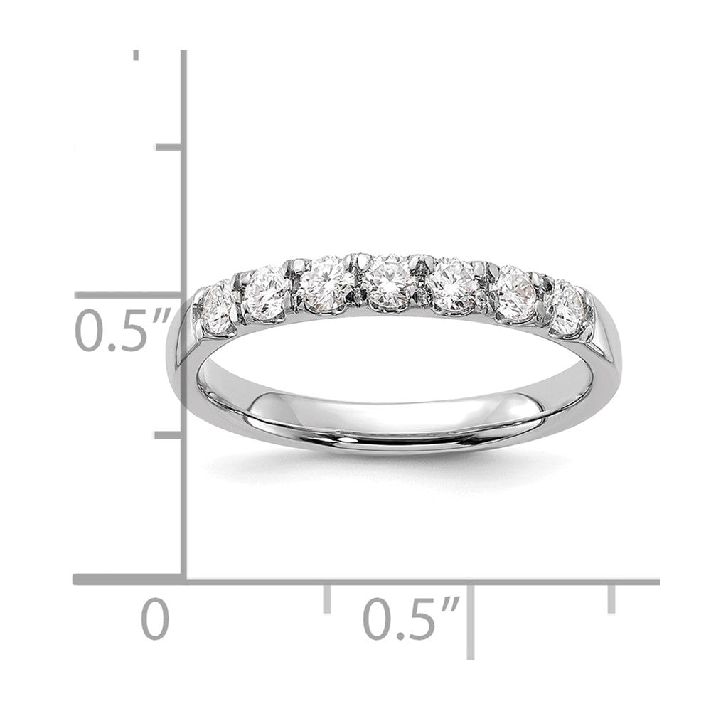 14k White Gold 1/2 Ct. Lab Grown Diamond VS/SI+ G+ Seven Stone Band Ring