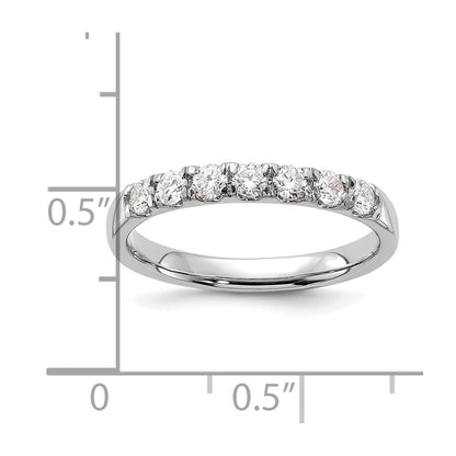 14k White Gold 1/2 Ct. Lab Grown Diamond VS/SI+ G+ Seven Stone Band Ring