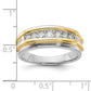 10k Two-tone Two Tone 1/2 Ct. Lab Grown Diamond VS/SI+ G+ Seven Stone Men's Ring