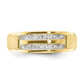 10k Yellow Gold 1/5 Ct. Lab Grown Diamond VS/SI+ G+ Double Row Men's Ring