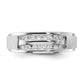 10k White Gold 1/5 Ct. Lab Grown Diamond VS/SI+ G+ Double Row Men's Ring